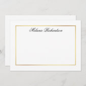 Yetエレガントメソシンプルッド→金ゴールド枠 ノートカード (正面/裏面)