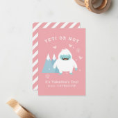 Yetiまたは教室でないバレンタイン ノートカード (正面/裏面インサイチュ)