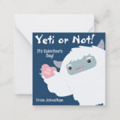 YetiまたはNot Classroomバレンタインデーのカード ノートカード (正面)