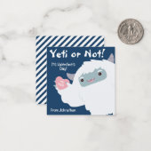 YetiまたはNot Classroomバレンタインデーのカード ノートカード (正面/裏面インサイチュ)