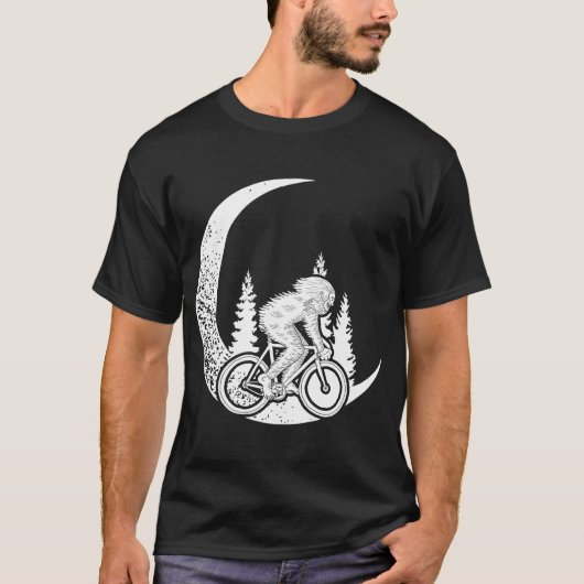 YETIライディングムーンバイクハロウィンルナー Tシャツ (正面)