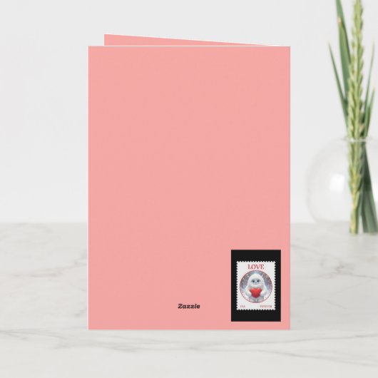 Yeti Couple Valentine's Day Card - Whimsical  カード (裏面)