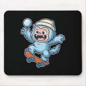 Yeti Snowll Skateboard Fun  マウスパッド (正面)