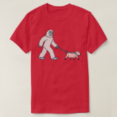 Yeti Walking Mini Pig Cryptozoology Pet Premium  Tシャツ (デザイン正面)