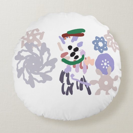 Yeti winter fun ラウンドクッション (正面)