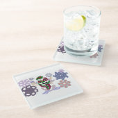 Yeti winter rock ガラスコースター (アングル)