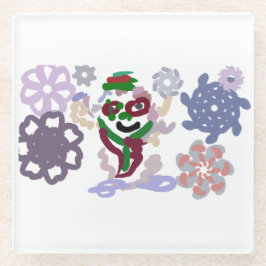 Yeti winter rock ガラスコースター