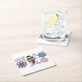 Yeti winter rock スクエアペーパーコースター (インサイチュ)