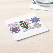 Yeti winter rock スクエアペーパーコースター (アングル)