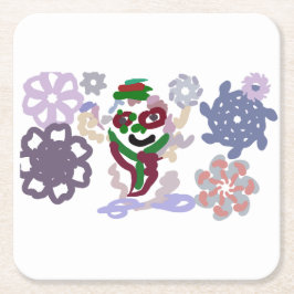 Yeti winter rock スクエアペーパーコースター