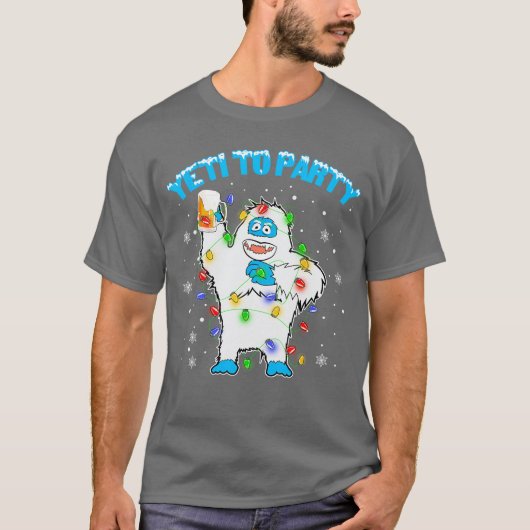 Yetio パーティー おもしろ ビール 飲み会 クリスマス 2021 友達 tシャツ (正面)