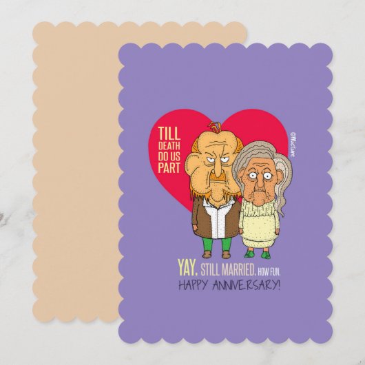 Yey, still – 周年記念結婚したカップル漫画 カード (正面/裏面)