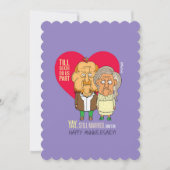 Yey, still – 周年記念結婚したカップル漫画 カード (正面)