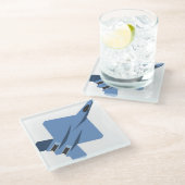 YF-23ブラックウィドウIIコースター ガラスコースター (アングル)