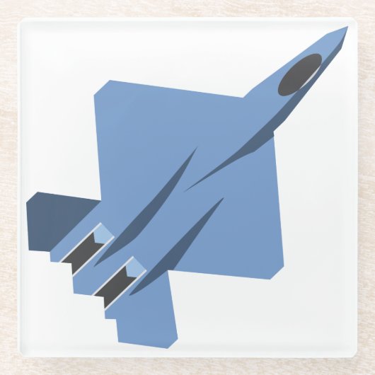 YF-23ブラックウィドウIIコースター ガラスコースター (正面)