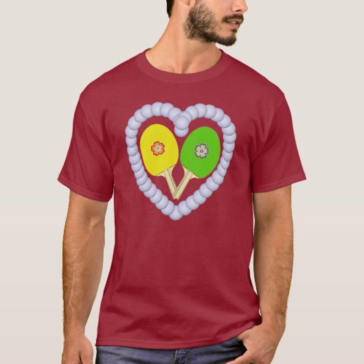 YGピンポンフラワーハート Tシャツ (正面)