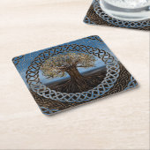 - Yggdrasilのスケッチ生命の樹 スクエアペーパーコースター (アングル)