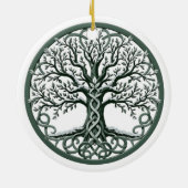 Yggdrasil Celtic Tree of Life Ornament セラミックオーナメント (裏面)
