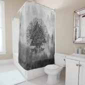 Yggdrasil Valknutそして生命の樹 シャワーカーテン (インサイチュ)