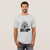 - Yggdrasil Valknutの記号そして生命の樹 Tシャツ (正面フル)