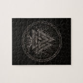 Yggrdrasil Valknutそして生命の樹 ジグソーパズル (横)