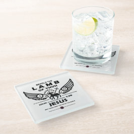 YHVHの子羊を見なさい ガラスコースター