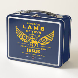 YHVHの子羊を見なさい メタルランチボックス