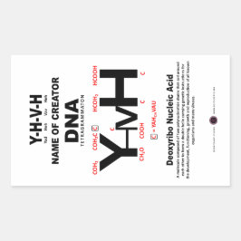 YHVH-DNA化学結合 長方形シール