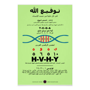YHVH DNA – アラビア語 ポスター
