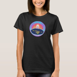 YHWHの創造フレア隠された山絵画の数 Tシャツ