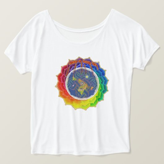 YHWHはEARTH~CanvasのだらしないTシャツを覆います Tシャツ (デザイン正面)