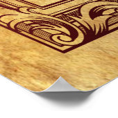 YHWHヘブライ語の神の名前ヴィンテージキャンバスアートプリント ポスター (角)