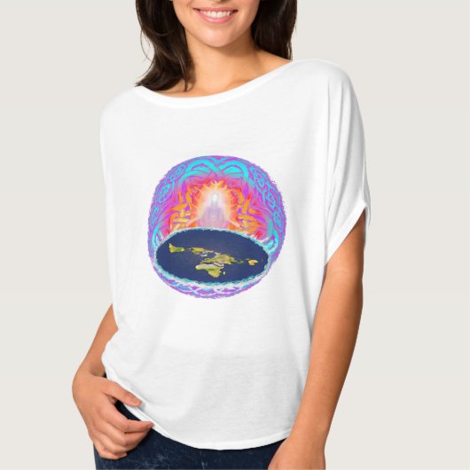 YHWH CreationWomenのFlowyの円の上 Tシャツ (正面)