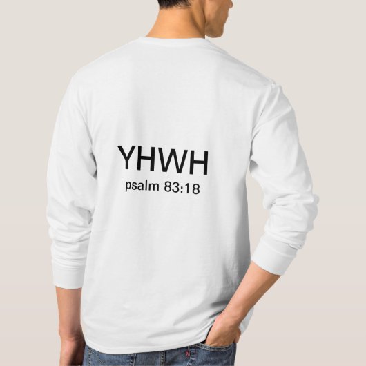 YHWH Tシャツ (裏面)