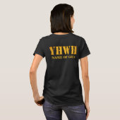 YHWH (Yahweh、エホバ)のステンシルTetragrammaton Tシャツ (裏面フル)