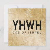 YHWH (Yahweh, Jehovah)神イスラエル·テトラグラマトン カード (正面)