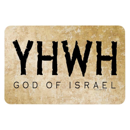 YHWH (Yahweh, Jehovah)神イスラエルTetragrammaton マグネット (横)