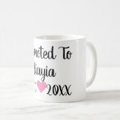 Yia Black & Pink Mugに昇格 コーヒーマグカップ (正面右)