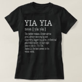 Yia Yia定義おばあちゃん母の日ギフト女性 Tシャツ (デザイン正面)