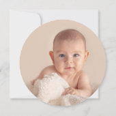 Yianniラウンドフォトサンキューカード 招待状 (裏面)