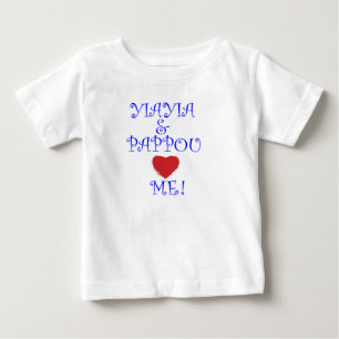 YIAYIAおよびPAPPOUは私を愛します! ベビーTシャツ