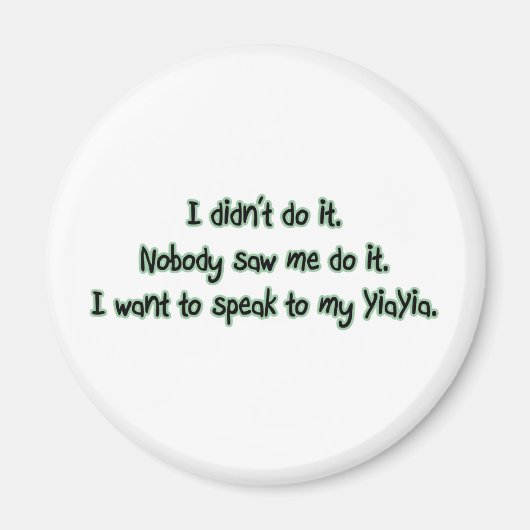 YiaYiaにす話る マグネット (正面)