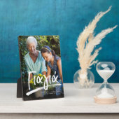 Yiayiaギリシャの祖母パーソナライズされた文字写真 フォトプラーク (側面)