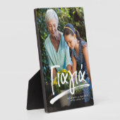 Yiayiaギリシャの祖母パーソナライズされた文字写真 フォトプラーク (側面)