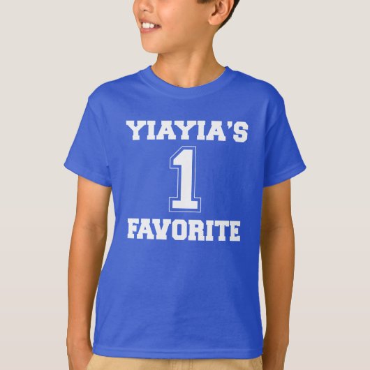 Yiayia孫お気に入りの#1子ユニセックスのティー Tシャツ (正面)