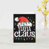 Yiayia Claus Funny Xmas Christmas Grandma Holiday  カード (黄色い花)