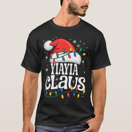 Yiayia Claus Funny Xmas Christmas Grandma Holiday  Tシャツ (正面)