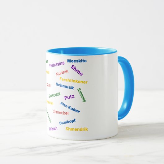 Yiddish Insults Mug マグカップ (正面右)