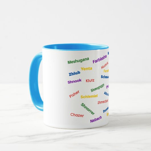 Yiddish Insults Mug マグカップ (正面左)