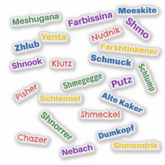 Yiddish Insults Sticker シール (正面)
